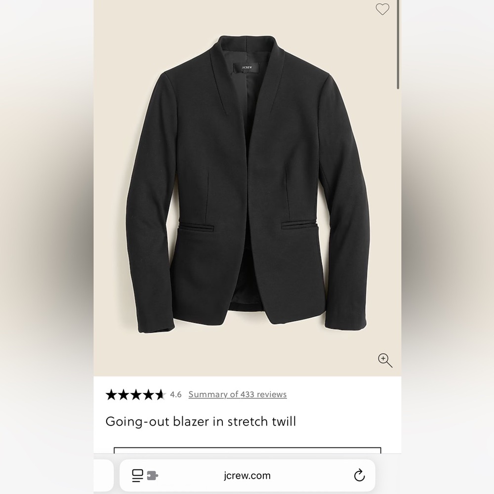 DISCONTINUED J. Crew Classic Black Women's Blazer